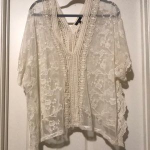 Cupio Lace & Crochet CapeSleeve/Kimono/Poncho L-XL